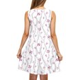 thumbnail image 4 of Ovzne Robes d'Été pour Femmes Robe Femme Décontractée Ample Été Robe Imprimée Sans Manches Col en V Ensemble Haut/chemise Grande Taille Robe Maxi Imprimée Liquidation, 4 of 4