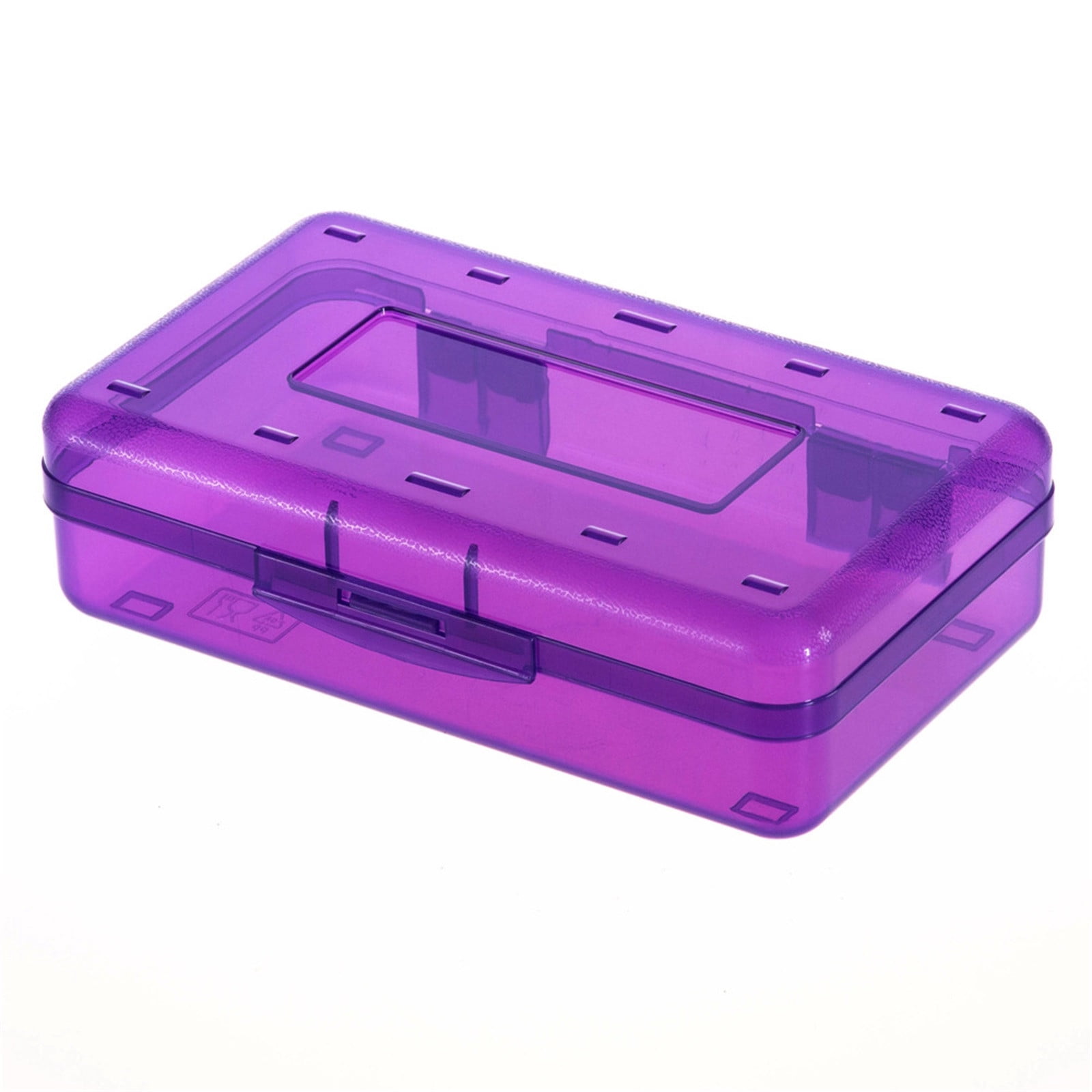 Dvkptbk Pencil Case, Large Clear Pencil Box Case, Plastic Crayon Marker Box with Snap-tight Lid, Plastic Pencil Case, Plastic Pencil Box, Crayon Box Storage, Art Craft Marker Organizer