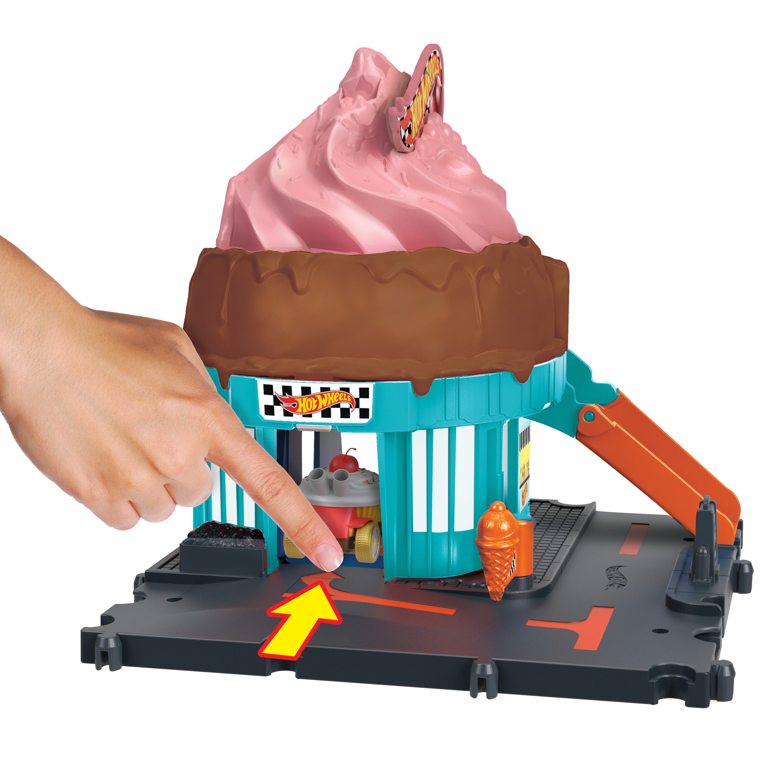 Hot Wheels City Ville Course Glacée Coffret, 1 voiture Hot Wheels