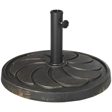 Outsunny Base de Parasol de Patio en Résine Robuste de 40 lb pour l'Extérieur, Bronze