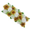 thumbnail image 3 of pitrice Arch Rose Flower Panel Table Runner Bouquet for Wedding Golden and White, 3 of 7