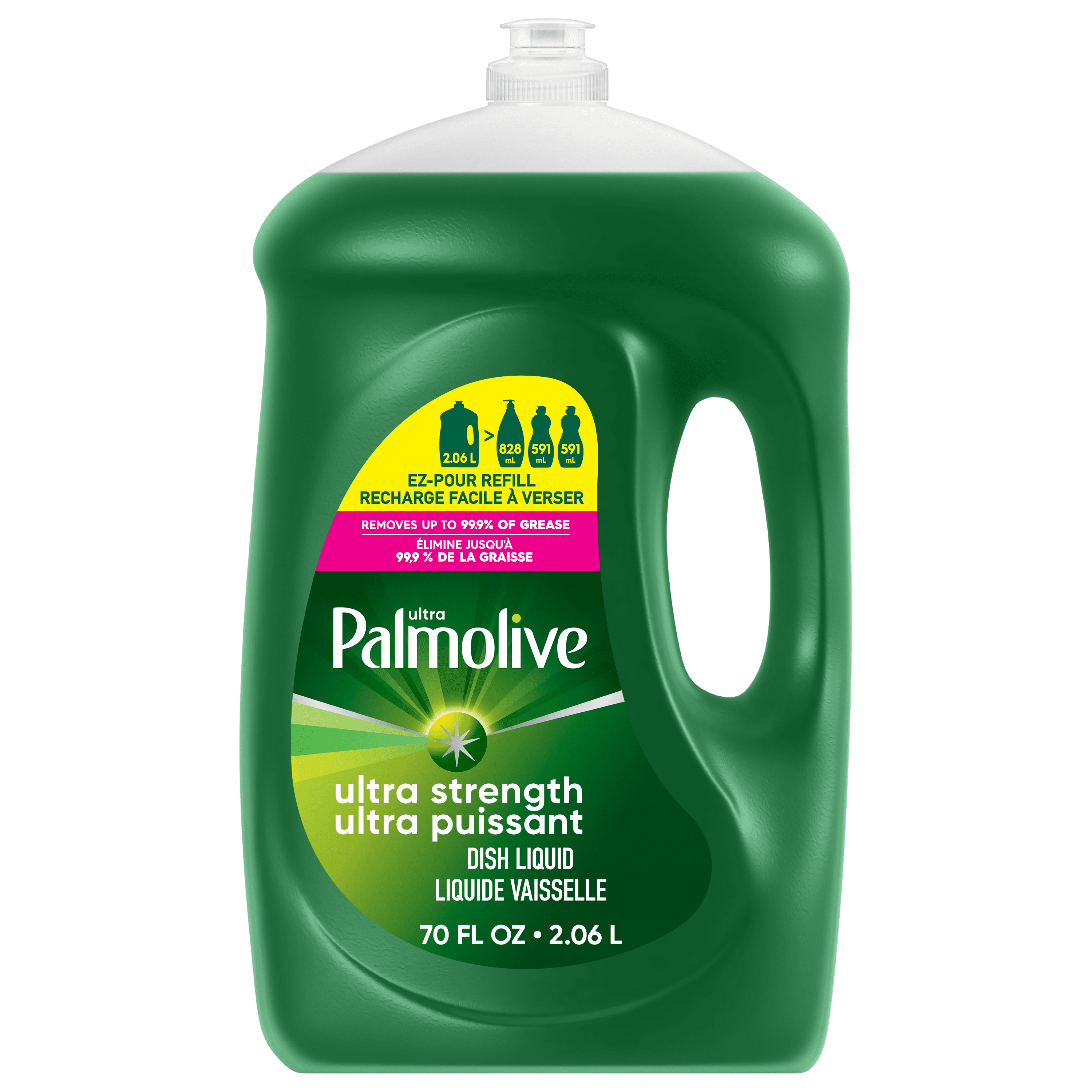Palmolive Ultra Strength Liquid Dish Soap, 2.06 L EZ-Pour Refill Bottle