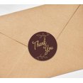 thumbnail image 3 of Darling Souvenir Rond 45 Pcs Autocollants de Vignes de Feuilles Merci Bruns Sceau d'Enveloppe de Mariage - 1,6 Pouces, 3 of 3