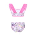 thumbnail image 4 of Rswnyirn Little Girls Mermaid 2 Pcs Swimsuits Fishscale Printed Ruffles Straps Swim Top with Bikini Brief Pegasus Colorful 8, 4 of 6