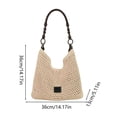 thumbnail image 2 of Woven Openwork Knitted Beach Handbag For Women Large Capacity Sports Bag With Adjustable Shoulder And Underarm Carrying Straps, 2 of 6