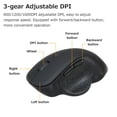 thumbnail image 3 of FlyFlise Souris Verticale Optique Sans Fil 2,4 g 6 Touches Souris Ergonomique de Bureau 3 DPI Réglables Confortable, 3 of 8