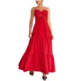 thumbnail image 2 of Ovzne Robes d'Été pour Femmes 2025 Robe Mode Femmes Couleur Unie Aguichant Bustier Bretelles Dos Nu Robe à Étages Robe d'Été Liquidation, 2 of 4