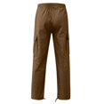 thumbnail image 4 of Men‘s Elastic Waist Loose Fit Lightweight Workwear Casual Cargo Pull On Pants With Multi Pockets, 4 of 5