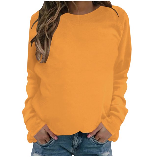 Pisexur Chandails à Capuche pour Femmes, Chandail Décontracté à Manches Longues, Col Rond, Mignon, Coupe Décontractée, Hauts, Chemise Ample