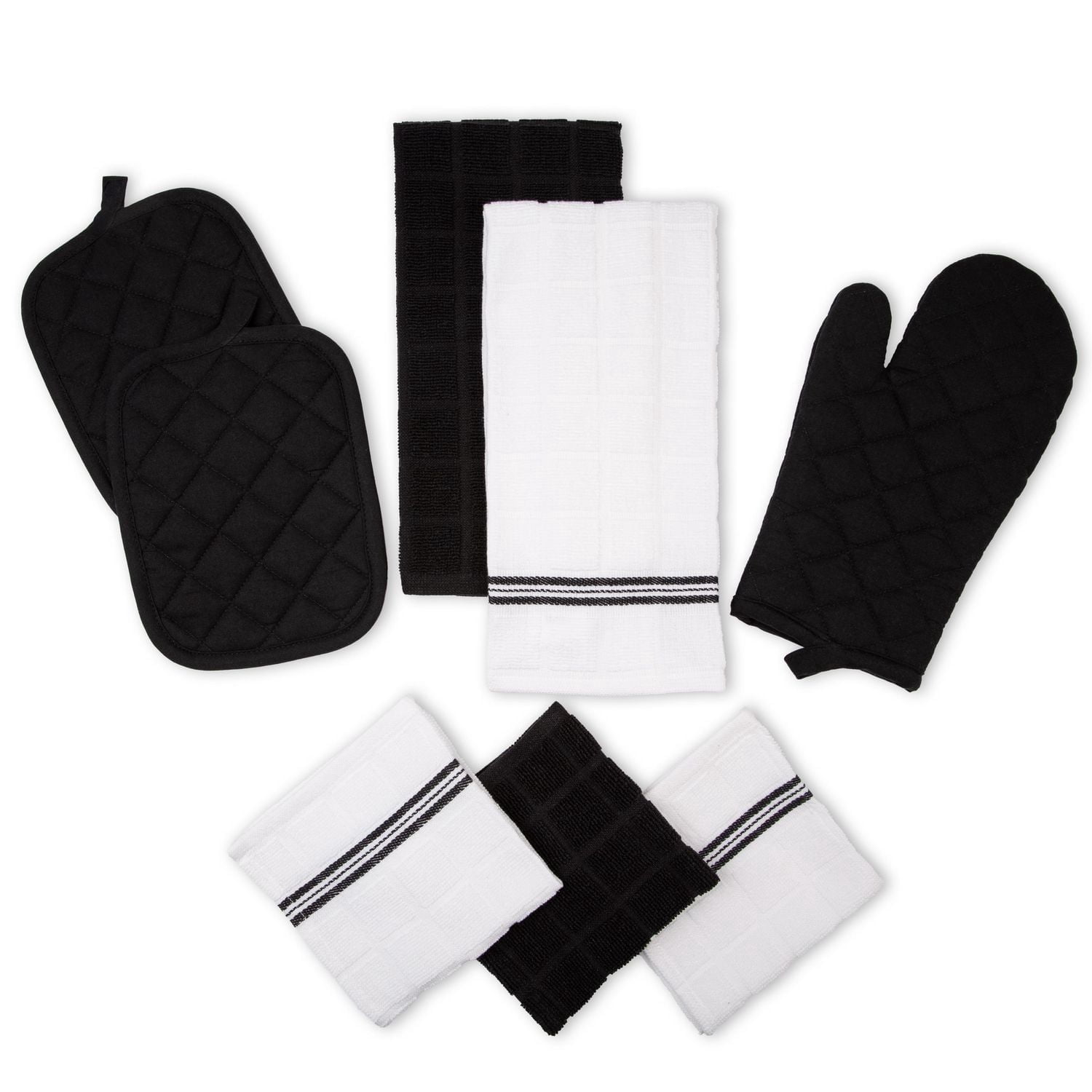 ENSEMBLE DE CUISINE 8 PIÈCES MAINSTAYS – NOIR