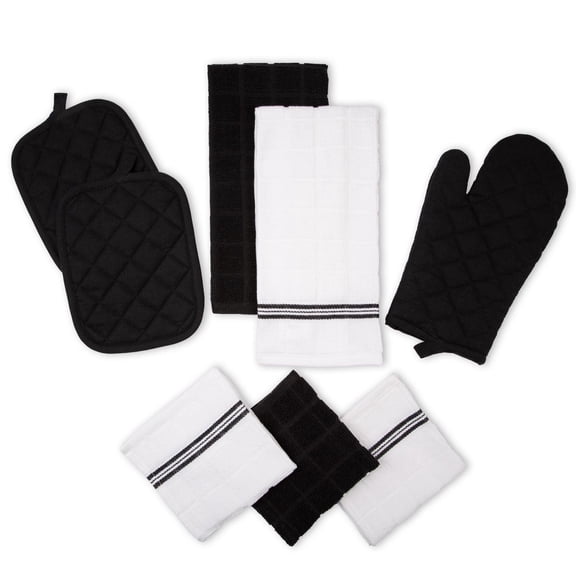 Mainstays, 8 Pack Kitchen Set, Black