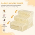 thumbnail image 4 of PawHut 3-Step Pet Steps Cat Stairs, Cats/Dogs, Climbing on Bed, Beige, 4 of 10