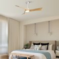 thumbnail image 2 of Sofucor Ceiling Fan 52 Inch Wood Ceiling Fan with Lights Remote Control Dimmable Light Reversible DC Motor Modern Ceiling Fan for Kitchen Bedroom Basement Dining Living Room Light Wood, 2 of 12