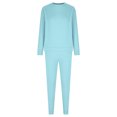 thumbnail image 4 of Timegard Ensembles 2 Pcs pour Femmes Col Ras du Cou Haut à Manches Longues Pantalon de Course Tenues d'Automne Confortables avec Poches, 4 of 6