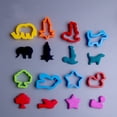 thumbnail image 3 of 26 Pieces Play Dough Tools Playdough Accessories Set Various Molds Rollers Cutters Educational Gift for Children, Random Color, 3 of 7