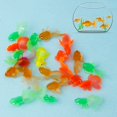 thumbnail image 2 of OUSITAID 20pcs Rubber Simulation Small Goldfish Gold Fish Kids Toy Decoration Bath Toy, 2 of 15