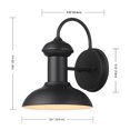 thumbnail image 2 of 1-Light Matte Black Outdoor Indoor Wall Sconce, 2 of 7