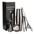 thumbnail image 1 of jifeng Ensemble de Bar 8x en Acier Inoxydable Shaker Mélangeur Boisson Barman Outils Noir, 1 of 7