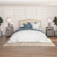 thumbnail image 3 of VEANERWOOD Table de Chevet Style Ferme avec Station de Recharge, Table d'Appoint Rustique pour Chambre avec Rangement, Table d'Appoint pour Salon avec Ports USB et Prises, 18 Po, Fini Gris, 3 of 7