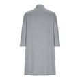 thumbnail image 3 of Womens Soft Button Down Cardigan Long Sleeve Light Weight Shirts Jacket Comfy Loose Fall Lounge Wear Tops Gray, 3XL, 3 of 7