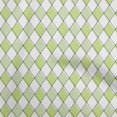 thumbnail image 1 of oneOone Polyester Spandex Light Green Fabric Argyle Craft Projects Decor Fabric Printed By The Yard 56 Inch Wide, 1 of 4