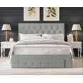 thumbnail image 1 of HMD Deborah Queen Tufted Upholstered Storage Panel Bed, Gray, 1 of 5