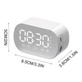 thumbnail image 3 of Cagogo Wireless Bluetooth Speaker Alarm Clock, FM Radio Mini Portable Card Mirror Sound Alarm, Digital LED Display Bluetooth Speaker for Bedroom and Office, USB Rechargeable Home Decor Gift, 3 of 7