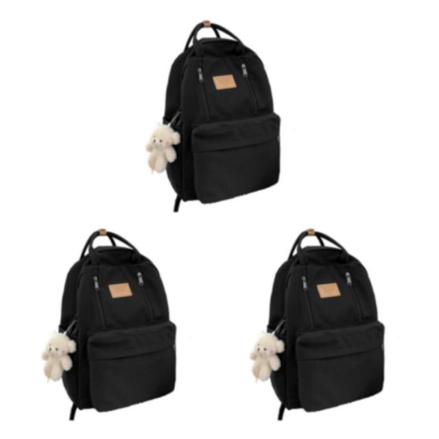 relayinert Fabric Shoulder Bag Reliable Partner For Everyday Adventures Multi-functional black 32*12*42cm 3Set