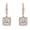 Rose Gold, variant on Cate & Chloe Ivy 18k White Gold Plated Dangle Earrings with Simulated Diamond Crystals for Women
