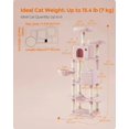 thumbnail image 5 of BestHome Multi-Level Cat Tree & Condo – Sturdy Climbing Tower with Sisal Scratching Posts & Interactive Toys, 81inch, Pink, 5 of 5