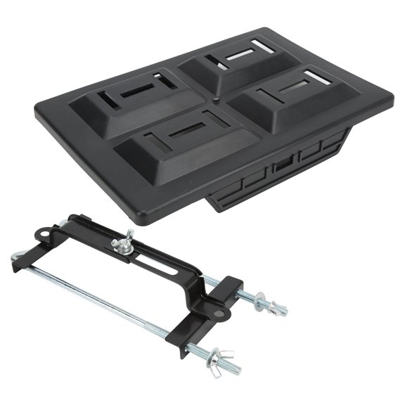 Boat Battery Tray, Universal Fit Durable Construction Heavy Duty Battery Hold Bracket  Bearing Capacity Recessed Slots Design  For 27 30 31 Series Batteries