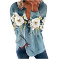 thumbnail image 2 of Liquidation à 50 % Chandail Surdimensionné pour Femmes 2023 Hauts Automne Manches Longues Chandail Ample Chemise Chic Décontractée Chandails à Col Rond pour Dames, 2 of 5