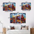 thumbnail image 4 of Designart train Oversized framed wall art decor, Train framed wall Art, Abstract Train curious Journey I , Multi-Color Modern black framed wall art, 32x24 inches black frame, 4 of 5