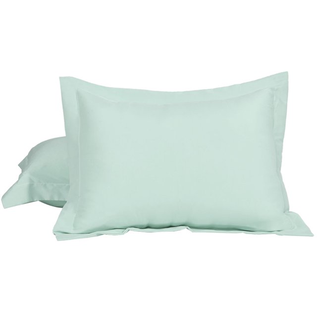 2 Pcs Spa Blue Pillow Shams 1800 SERIES Microfiber Standard Oxford Pillowcases