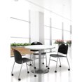 thumbnail image 5 of Pemberly Row Crisp Linen 36im Breakroom Table with Round Silver Base, 5 of 5