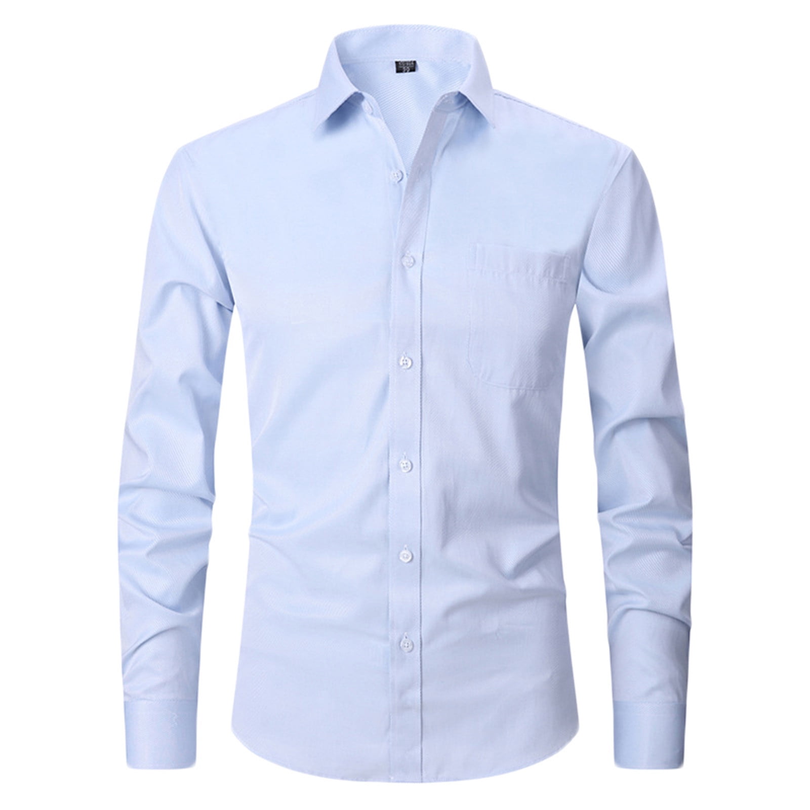 TIMIFIS Chemises Habillées pour Hommes à Manches Longues Chemise Formelle Chemise Décontractée à Boutons Chemise Blouse à Col Rabattu Régulier