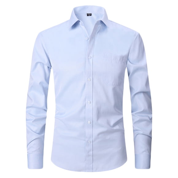 Mefallenssiah Men'S tops, Clearance Mens Fashion Solid Turndown Collar Cardigan Business top Shirt Button tops