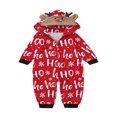 thumbnail image 2 of Christmas Family Matching Jumpsuits Pajamas Santa/Tree/Print Hooded Long Sleeve Zipper Onesie Rompers Pjs, 2 of 7