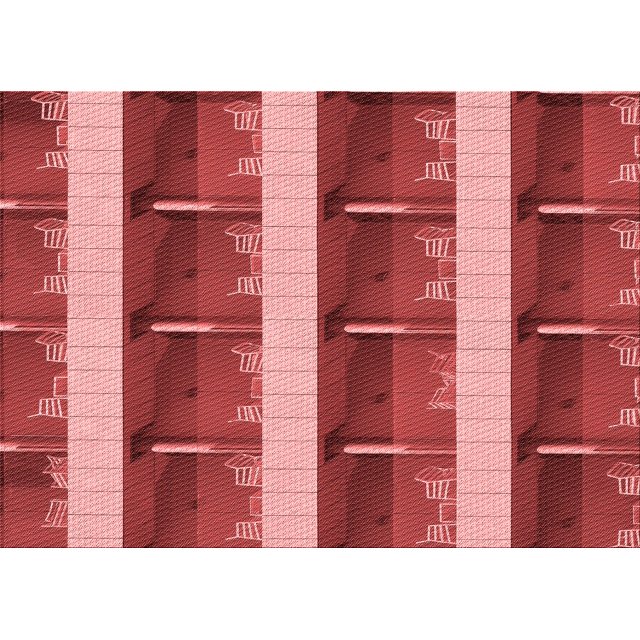 Ahgly Company Machine Washable Indoor Rectangle Transitional Pastel Red Pink Area Rugs, 6' x 9'