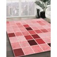 thumbnail image 3 of Ahgly Company Tapis d'Intérieur Ronds Transitionnels Roses Lavables à la Machine, 8 Pieds Rond, 3 of 7