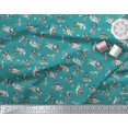 thumbnail image 3 of Soimoi Crepe Silk Fabric Leaves,Flower & Humming Bird Print Sewing Fabric Yard 42 Inch Wide, 3 of 3