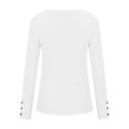 thumbnail image 4 of AherBiu Womens Long Sleeve Tops Ribbed Stretchy Slim Scoop Neck Basic Layer Top T Shirts Tunic Blouse, 4 of 7