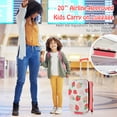 thumbnail image 4 of Costway Valise à Roulettes pour Enfants 20 Pouces, Rigide, Pliable, Bagage à Main à Roulettes, Enfants, Rose, 4 of 10