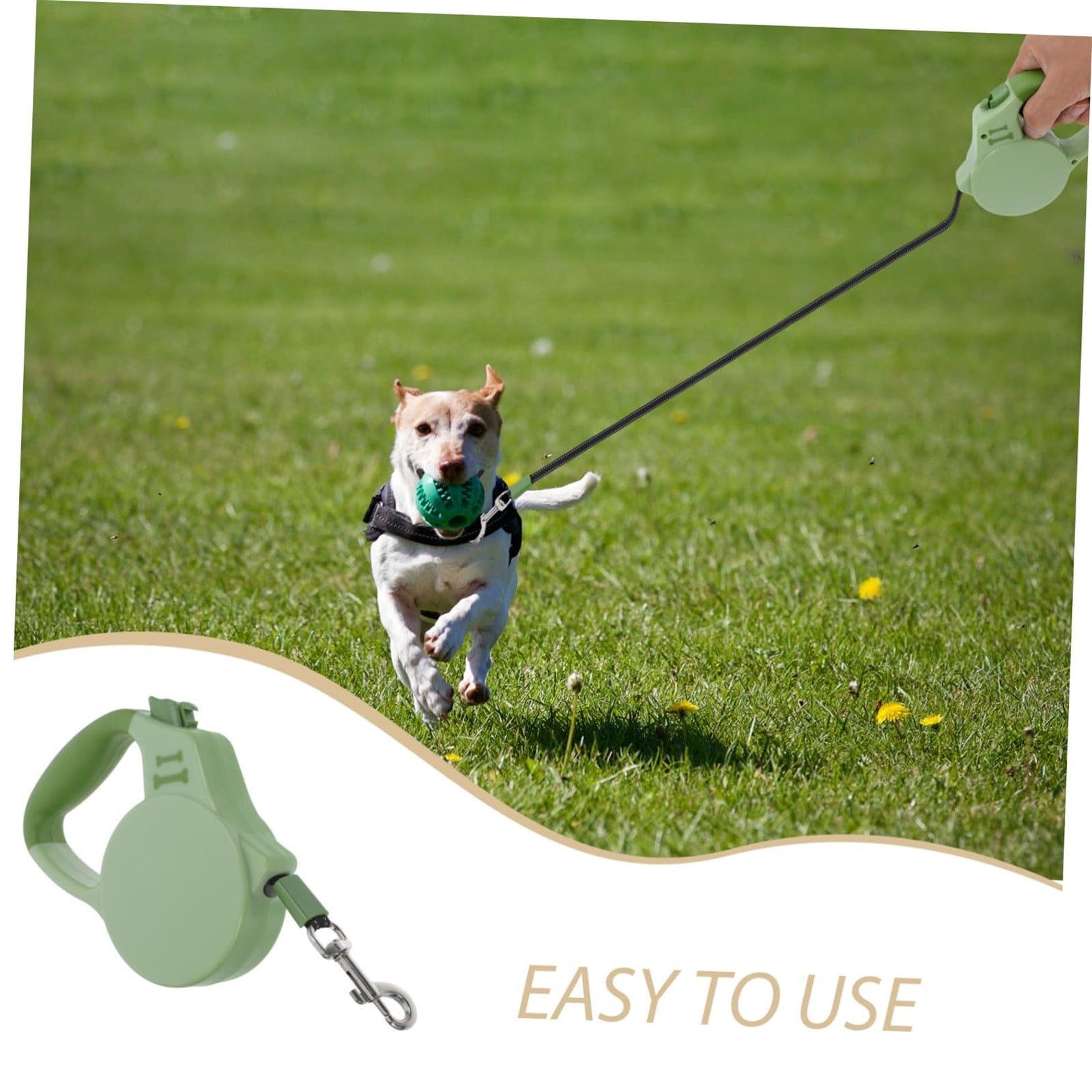 Dog Leash Retractable Leash Small Dog Pet Traction Rope For Dogs Dog Running Leash Dog Walking Belt Pet Pulling Rope Training Leash For Puppies Dog Training Leash Green, 13.5x3 cm, Green