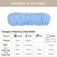 thumbnail image 4 of Unique Bargains Fil Chenille en Velours Polyester Bleu Pâle, 3 Écheveaux, 4 of 7