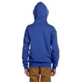 thumbnail image 2 of Jerzees Youth NuBlend Full Zip Hooded Sweatshirt, M, Royal, 2 of 3