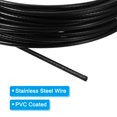 thumbnail image 4 of Unique Bargains 32.8 Feet Picture Hanging Wire, Coated Cable 304 Stainless Steel Rope Black 0.16' Dia., 4 of 6
