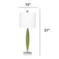thumbnail image 3 of Lalia Home Stylus Table Lamp with White Fabric Shade&amp;#44; Green, 3 of 5