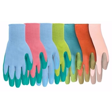 Expert Gardener Ladies OSFM Assorted Latex and Nitrile-Coated Gripping Gloves
