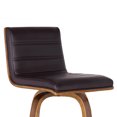thumbnail image 2 of Armen Living Vienna Tabouret Moderne en Similicuir Brun/noir, 2 of 14